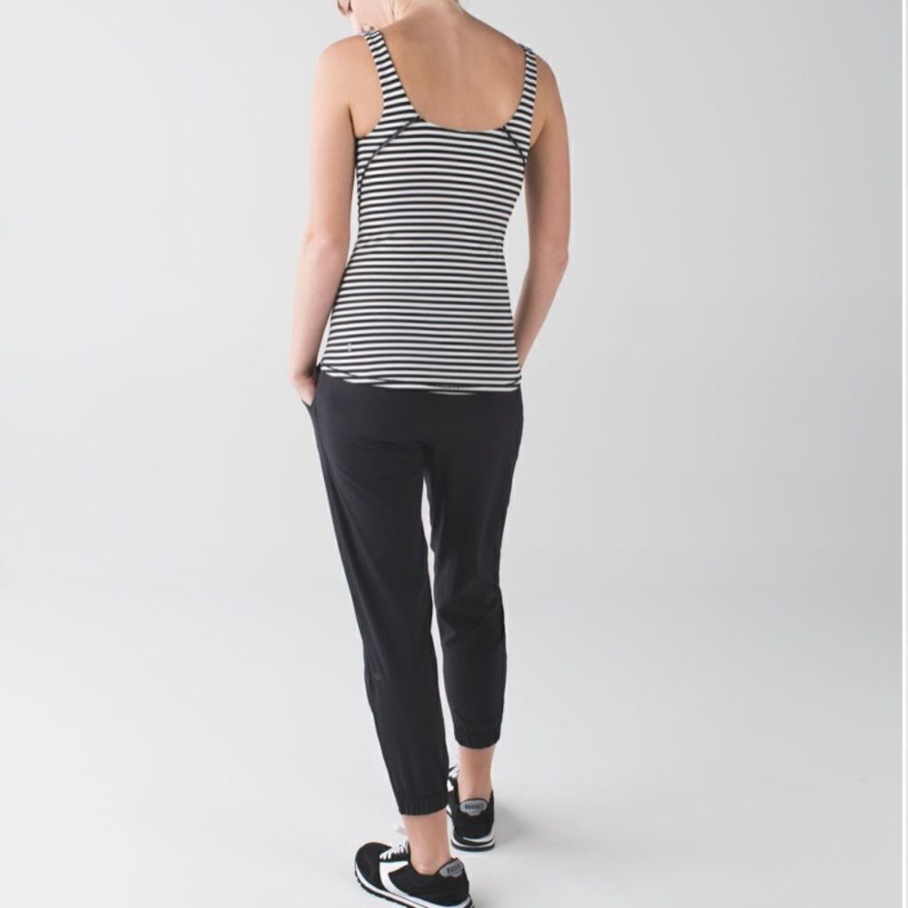 Lululemon Amala Black & White Striped Tank top 6 - Picture 3 of 11